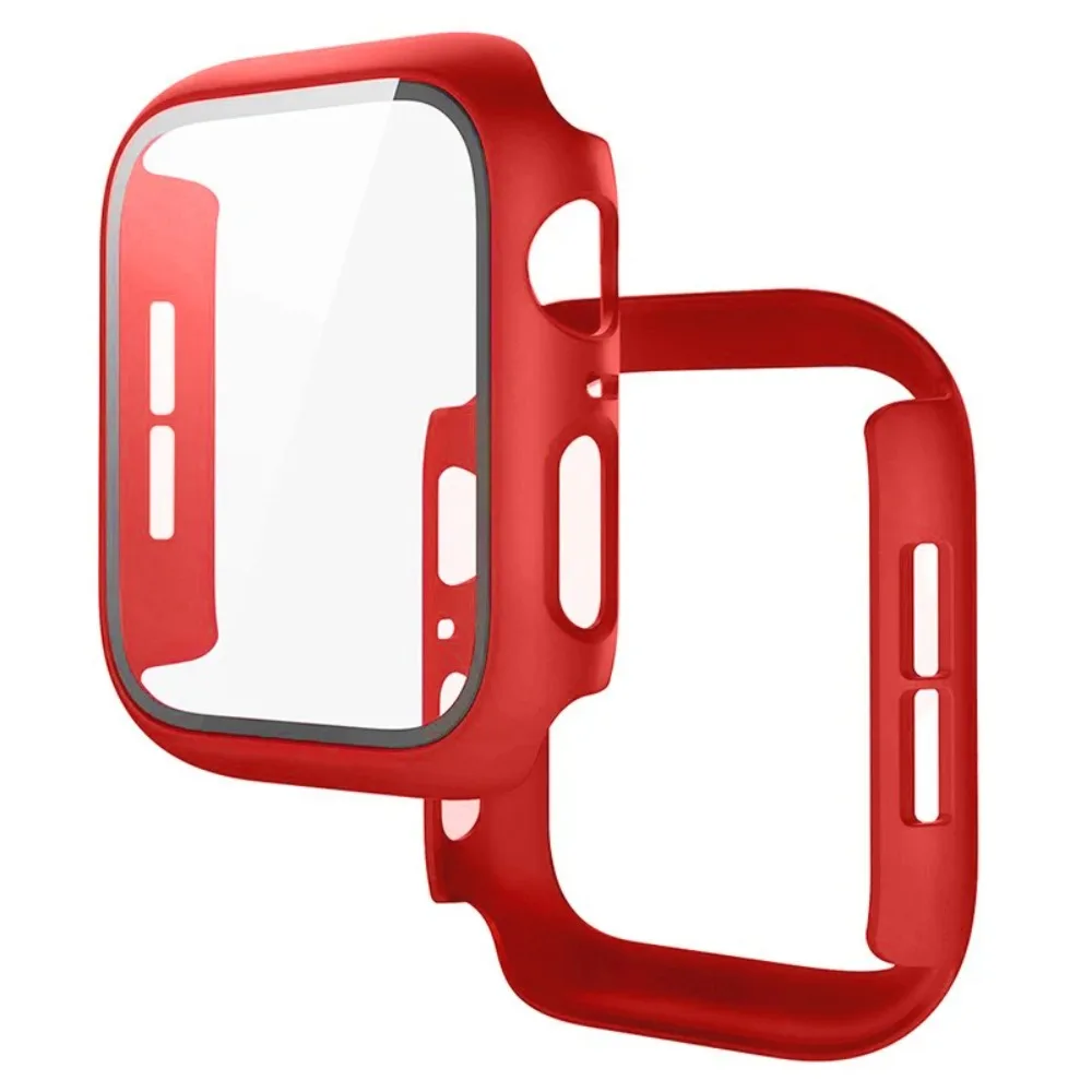 PC Case+Tempered Screen Protector for Apple Watch Ultra 3 49mm 11 10 46/42mm Integrated Hard Shell IWatch 9 8 7 6 5 4 SE 45/44mm