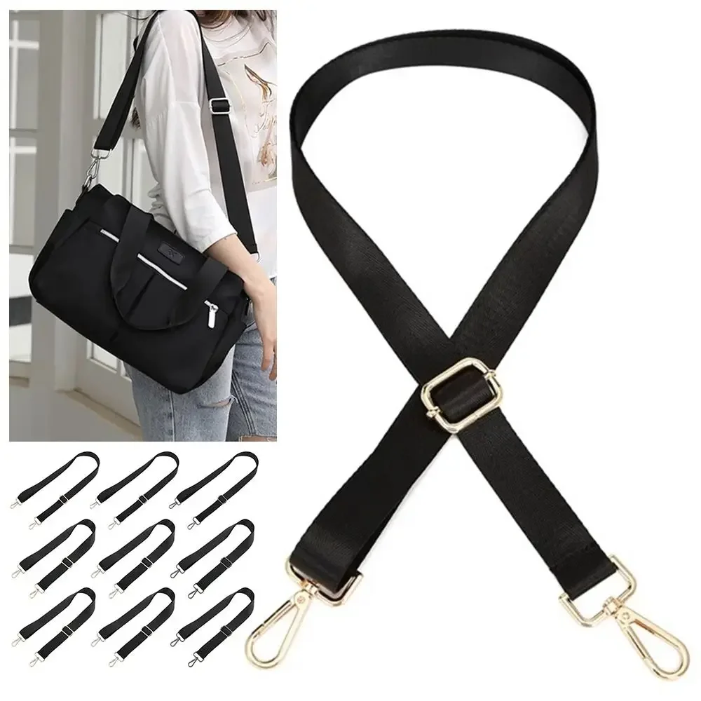 Fashion Black Nylon Shoulder Bag Strap Adjustable Replacement Detachable Belt for Women Men Messenger Bags Handle Handbag Belt