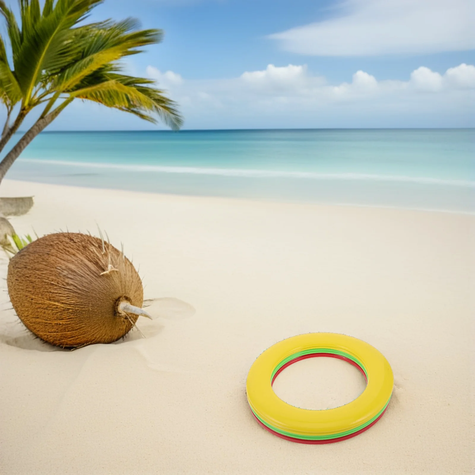 6 pçs conjunto de disco voador 10 Polegada oco redondo anel voador cores sortidas leve jogo de arremesso ao ar livre para família parque de praia