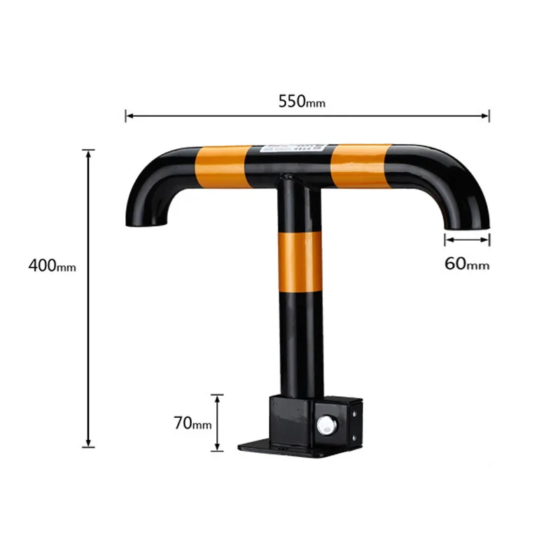 KOOJN T-shaped Parking Lock with Thickened Anti-collision and Anti Kick Lock for Parking Post in Parking Garage