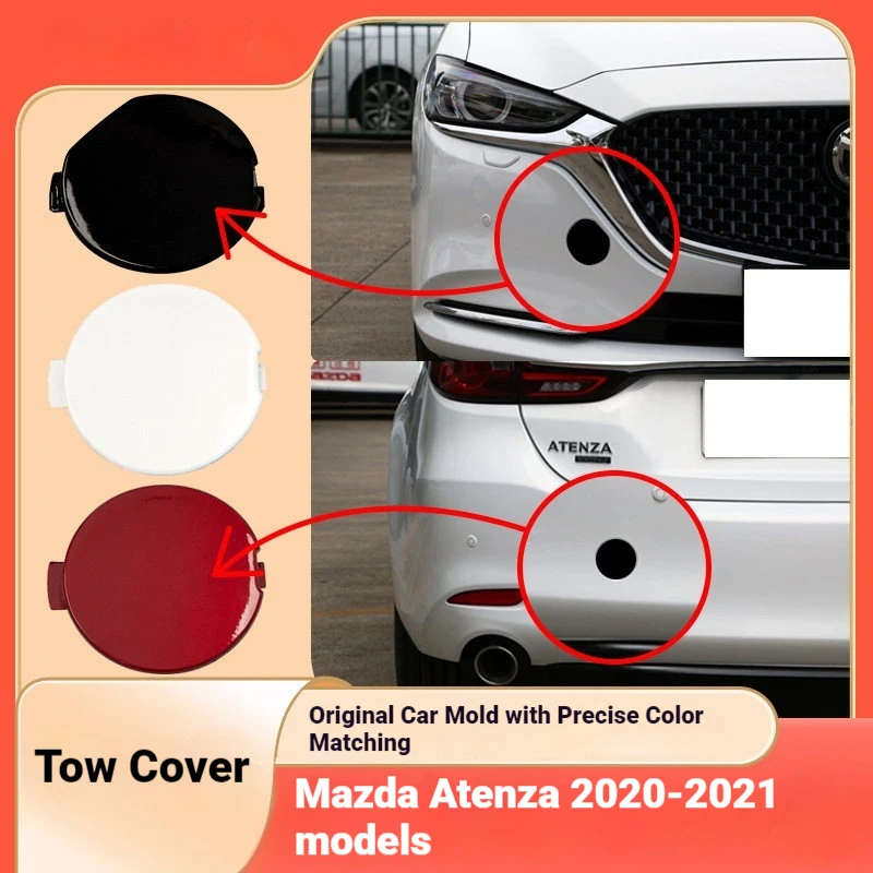 Cubierta para Gancho de Remolque Delantero y Trasero para Mazda 6 Artez 2020-2021, Cubierta para Orificio de Remolque
