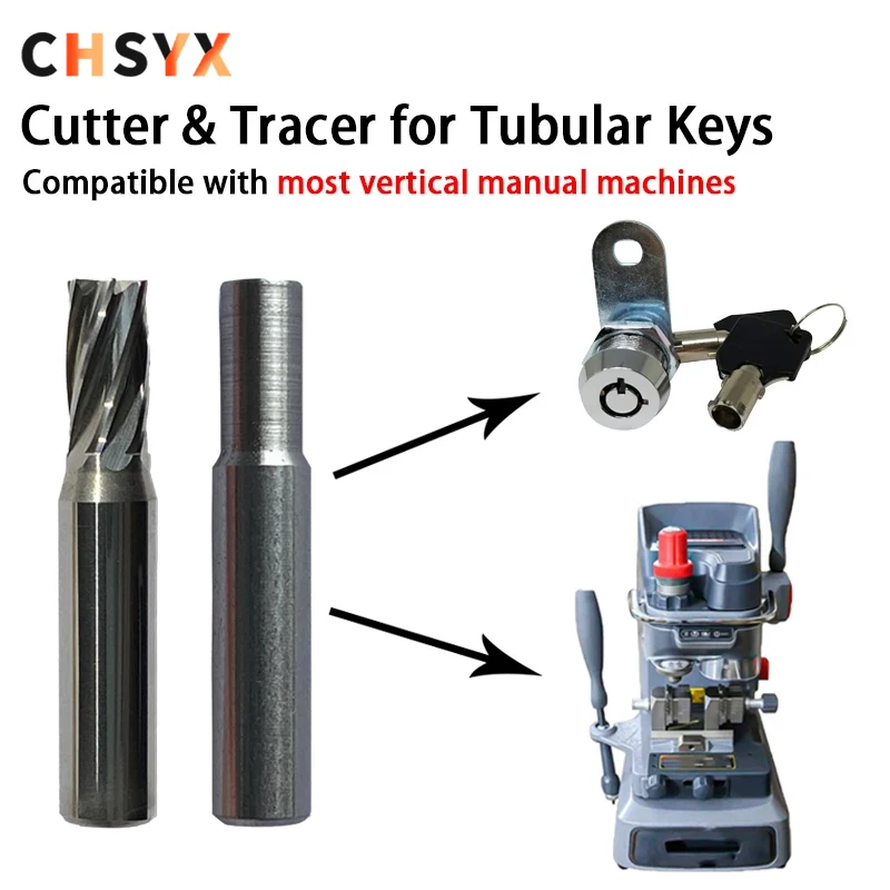 Tubular key Barrel Key Cutter Tracer Compatible with Most Vertical Manual Key Cutting Machines Locksmith Tools