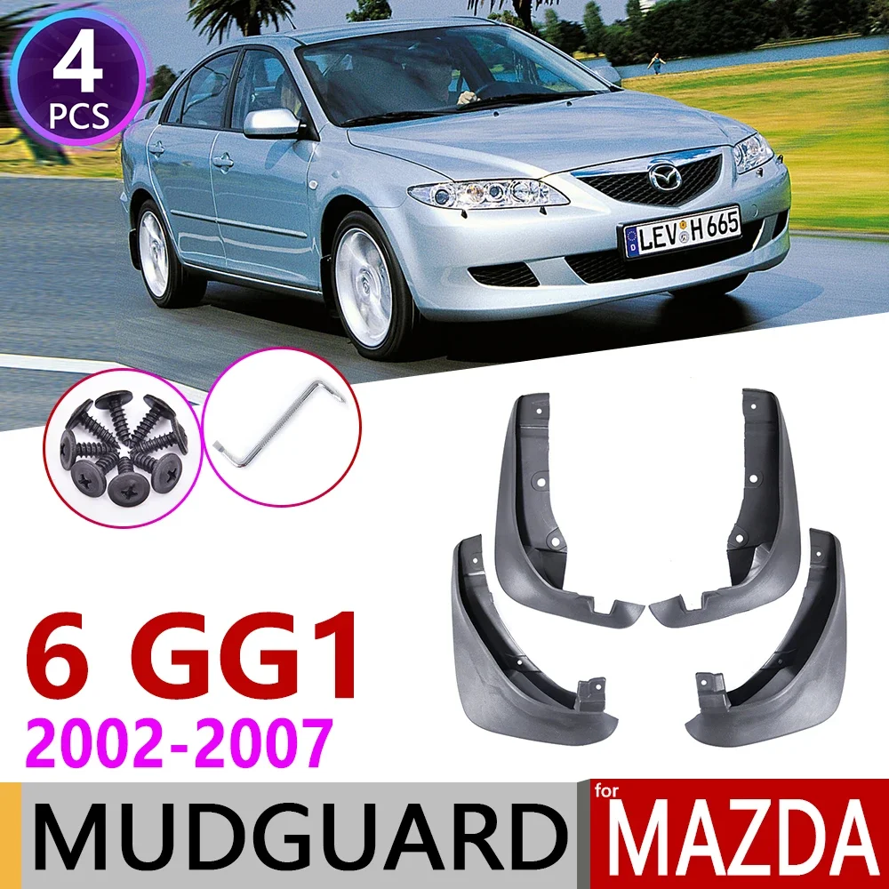 Car Mudflap for Mazda 6 GG1 Saloon Sedan 2002~2007 Fender Mud Guard Flap Splash Flaps Mudguards Accessories 2003 2004 2005 2006