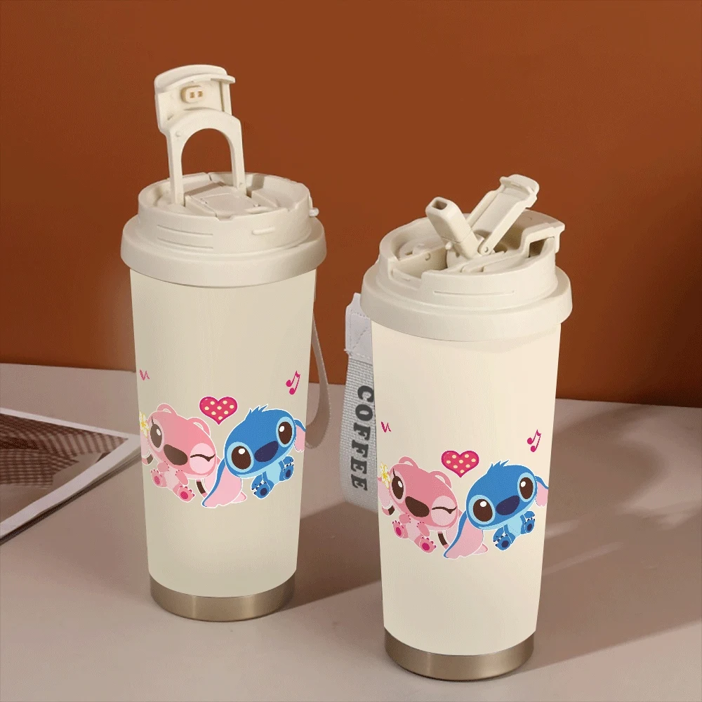 

Lilo Stitch Pattern Water Cup Portable Girls Portable Student Water Cup Disney Lilo & Stitch Cartoon Outdoor Birthday Gifts