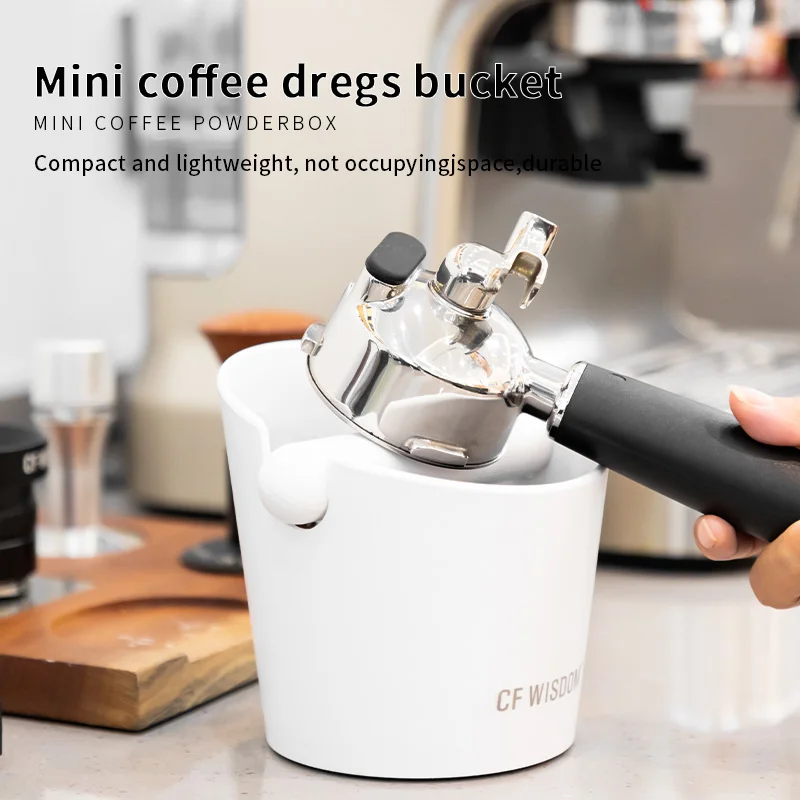 4.9 Inch Coffee Espresso Dump Bin For Coffee Grounds with Removable Knock Bar Non-Slip Base Barista Style Espresso Knock Box,