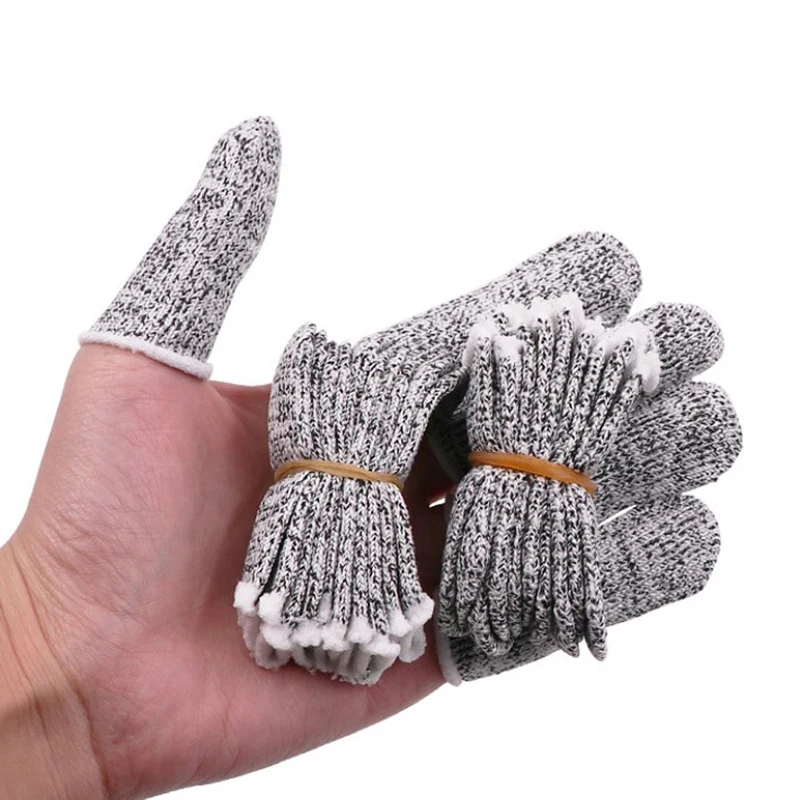 New【10Pcs Finger Cots Thumb Protector Anti-Cut Fingertips Finger Sleeve Flexible Resistant Protection Finger Cots DIY Work】