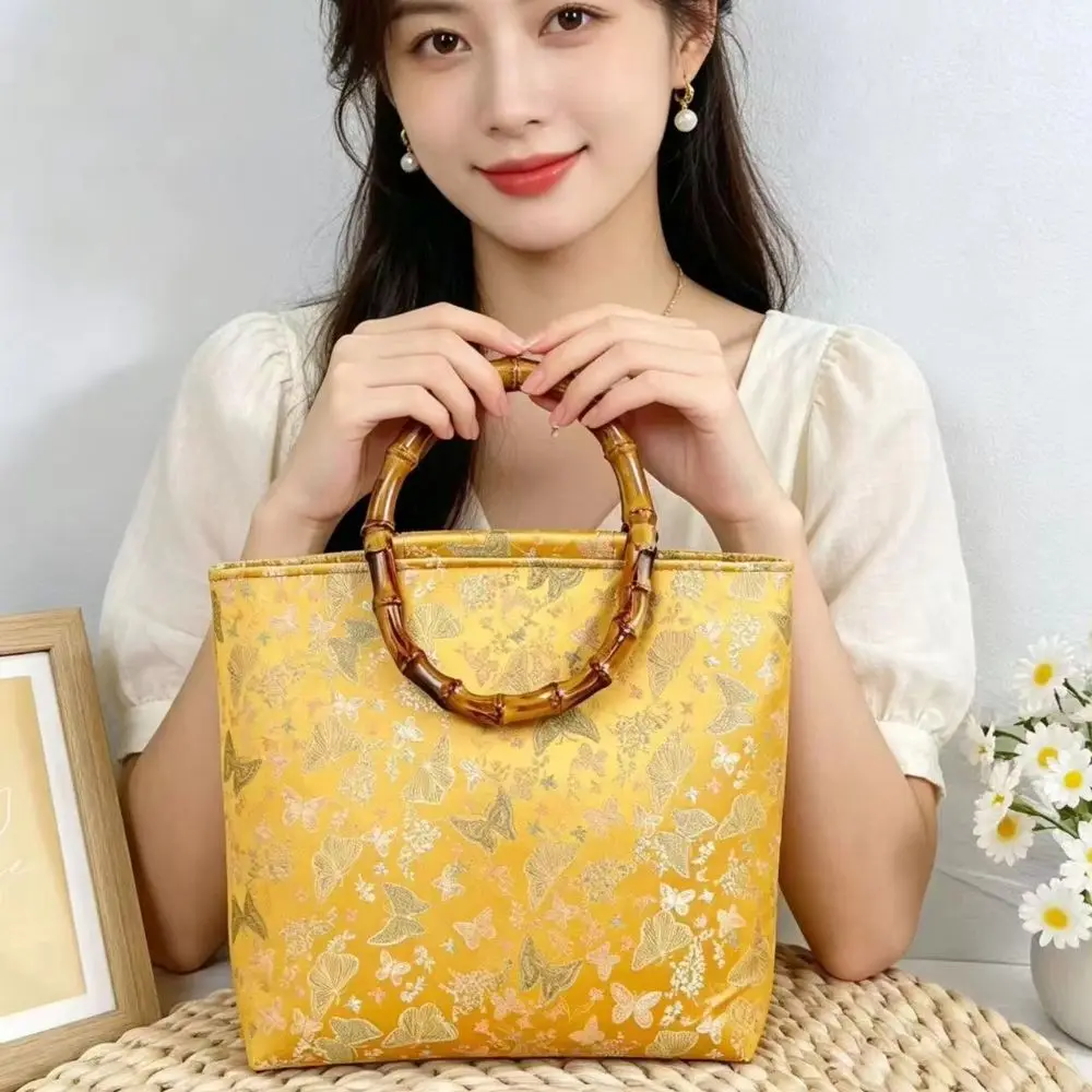 Canvas Material Canvas Tote Bag Double-Sided Embroidery Chinese Style Design Embroidery Handbag Special Edition