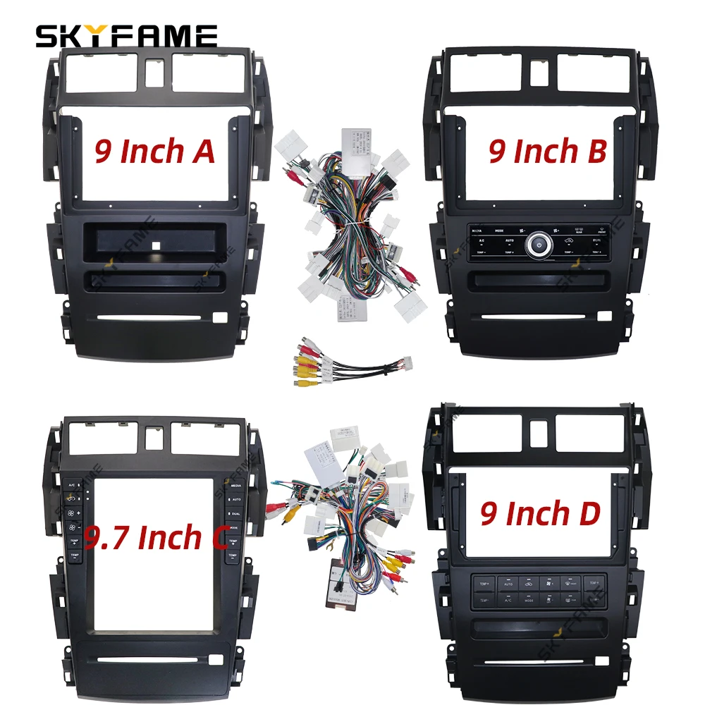 SKYFAME Car Frame Fascia Adapter Canbus Box Decoder Android Radio Dash Fitting Panel Kit For Nissan Teana J31 Cefiro Samsung SM7