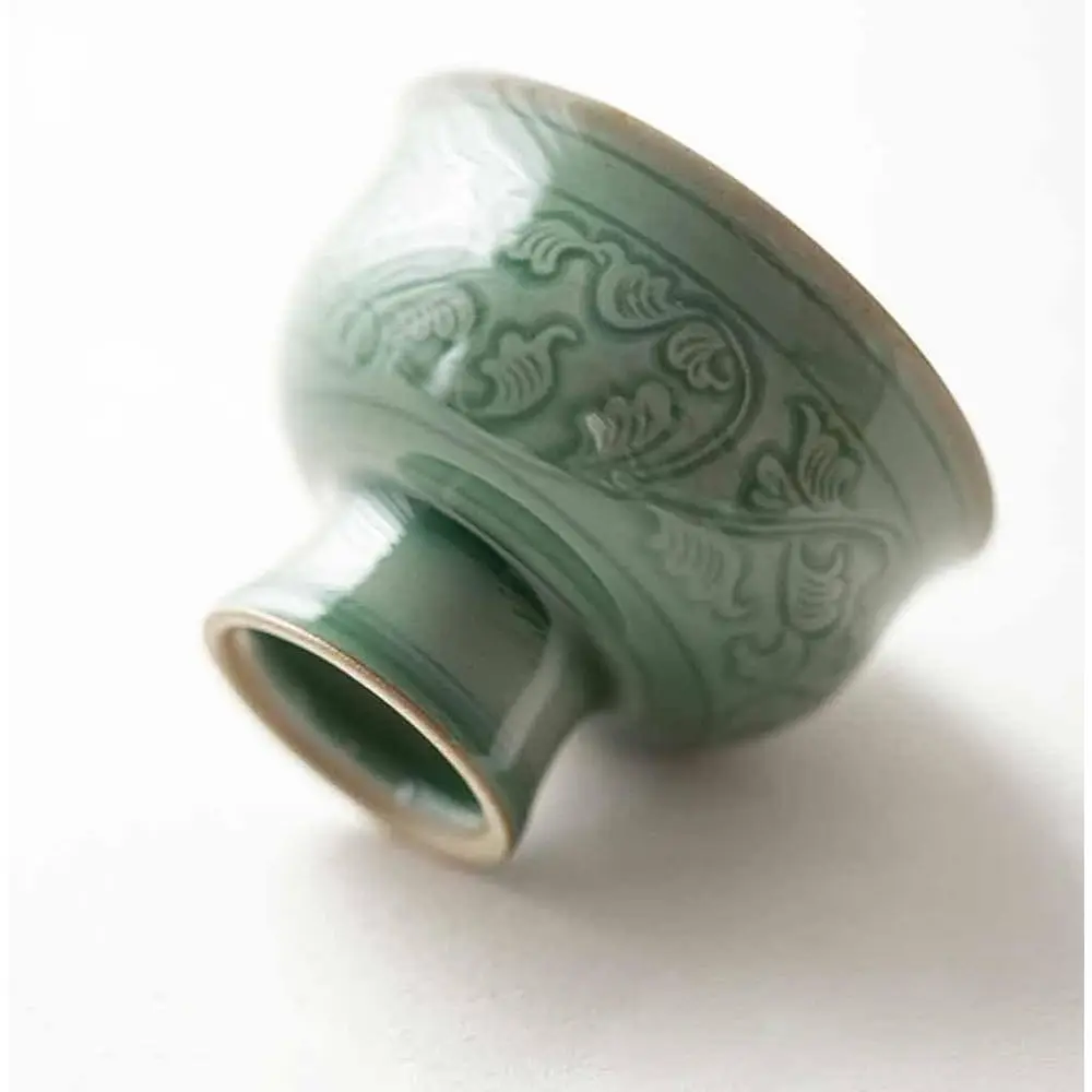 

Набор чайных чашек для кунг-фу чая, чайная посуда, чашка для чайной церемонии, высококачественные зеленые кружки для кофе, D 90 мл