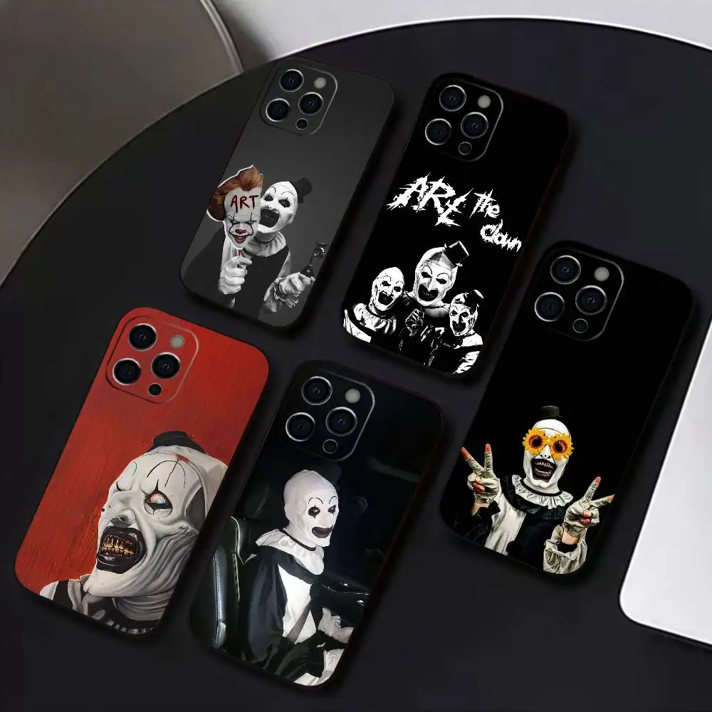 

Art the Clown horse T-Terrifier Phone Case For iPhone 17,16,15,14,13,12,11 Plus,Pro Max,XS,Soft Black Cover
