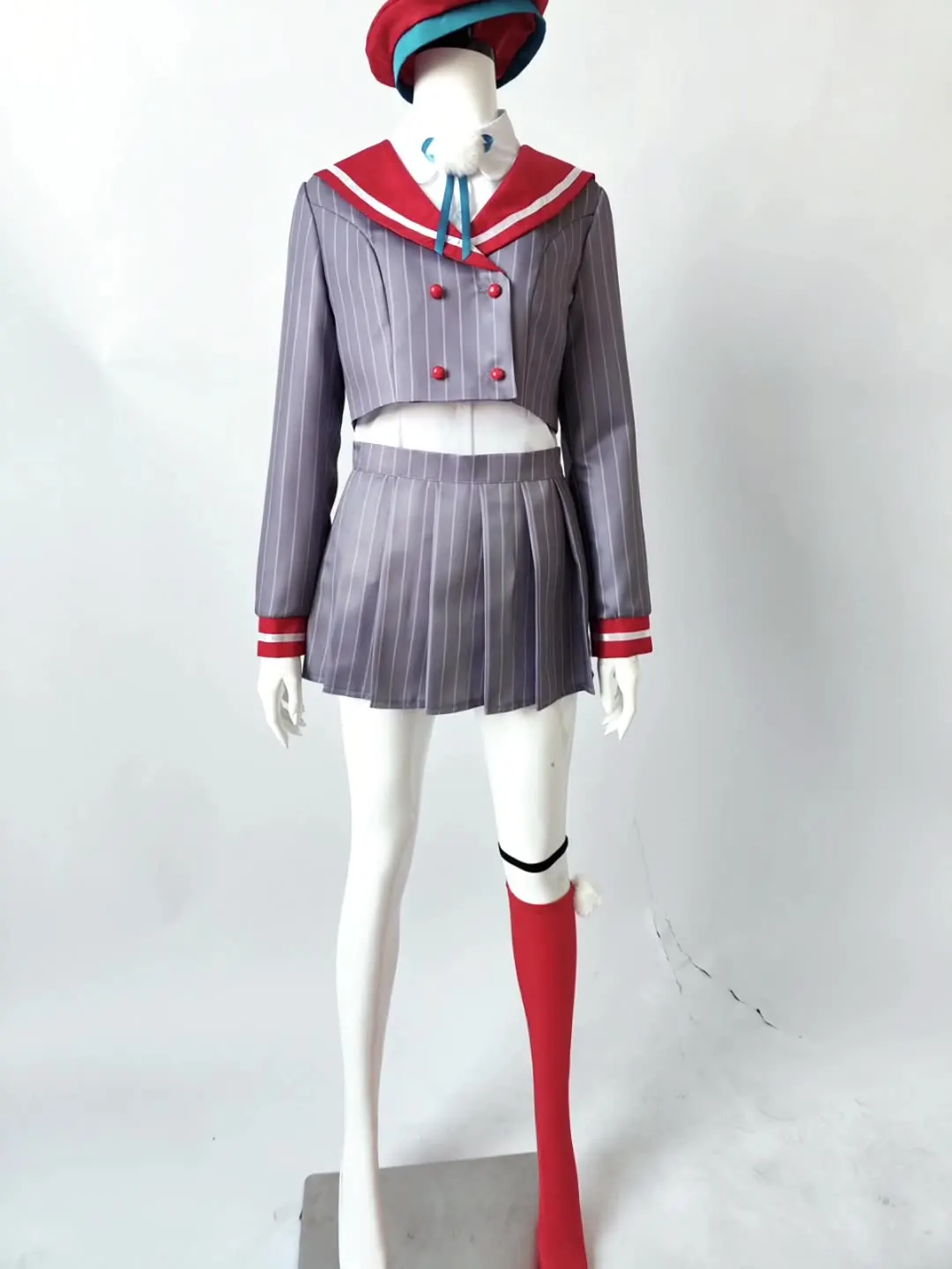 

Anime Figures VTuber hololive Shigure Ui Cosplay Costume JK Cute Uniform Dress With Hat Halloween Carnival Party Adult Dress for