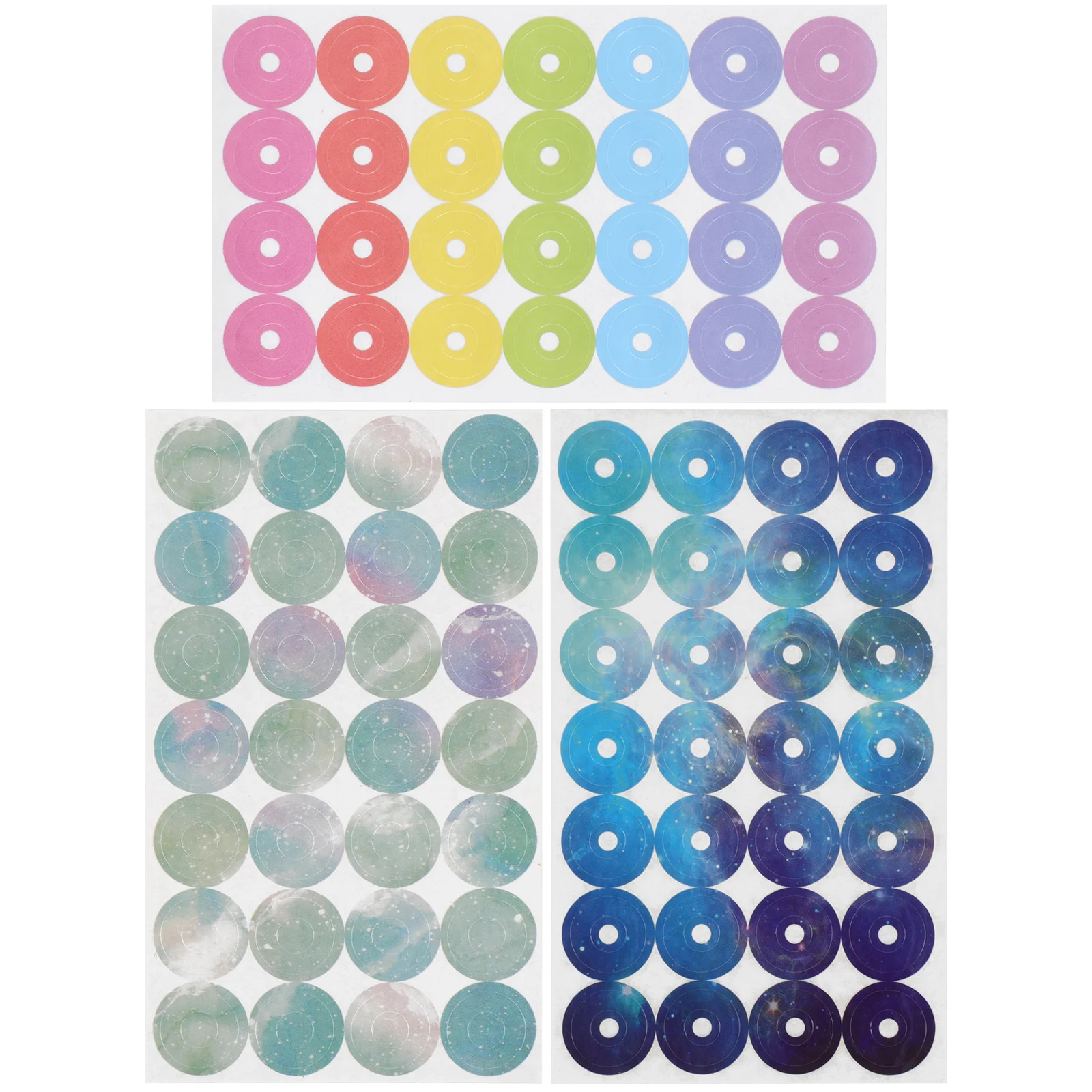 

12 Sheets Tear Resistant Hole Punch Reinforcement Stickers for Scrapbooking Loose Leaf Paper Diary Protection Circles