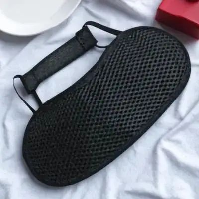 Bamboo Charcoal Eye Mask Beige Elastic Strap Unisex Lightweight Breathable Comfortable Sleep Blindfold Travel Nap Shade