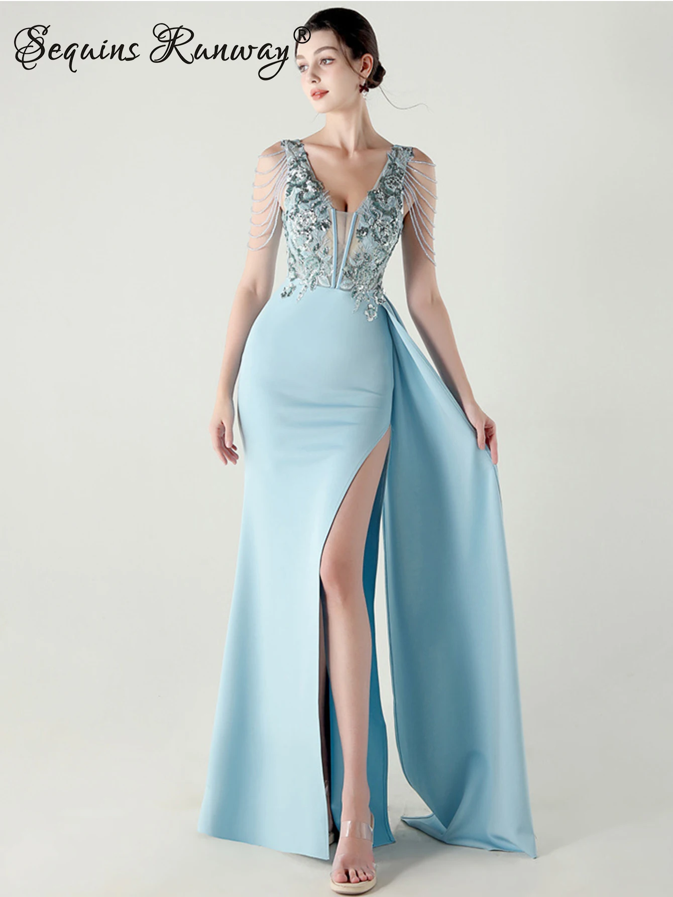 

Sexy backless rhinestone sequin summer dress women elegant luxury wedding party long dresses woman prom evening dresses vestidos