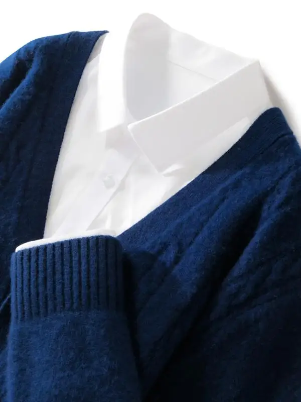 

Cashmere cardigan men's autumn and winter loose casual V-neck sweater sweater business casual thick cashmere jacket top