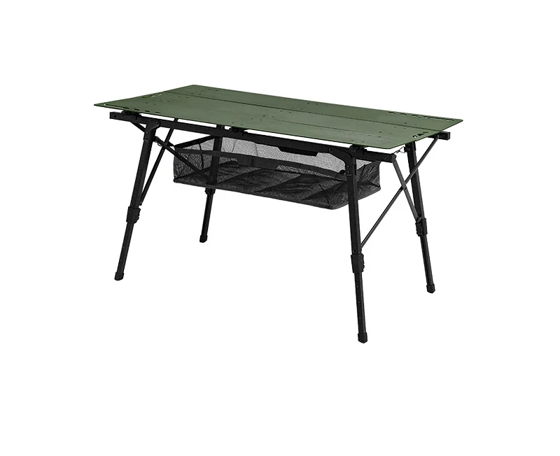 Igt Tactical Table Storage Rack Khaki Aluminum Alloy Combination Modular Folding Metal Outdoor Furniture Modern Multi-function