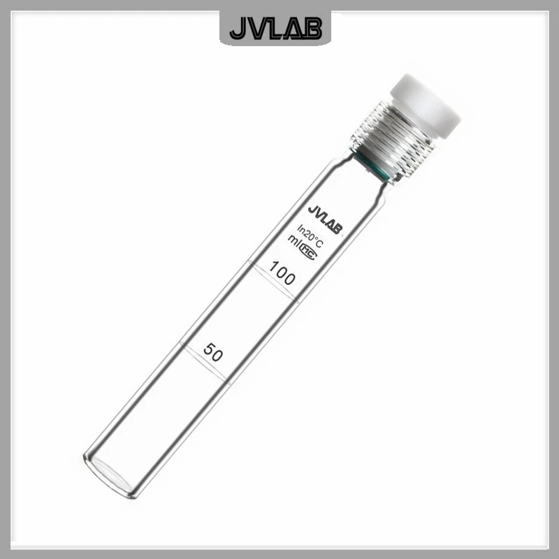 Nessler Glasses(tube) Glass Screw Colorimetric Tube Explosion-proof Test Tube With PTFE Plug Pressure Resistance 10 25 50 100ml