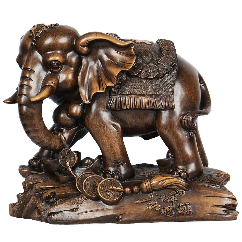 

Elephant Ornament Fortune Feng Shui Home Living Room Decorations Office Store Opening Gift