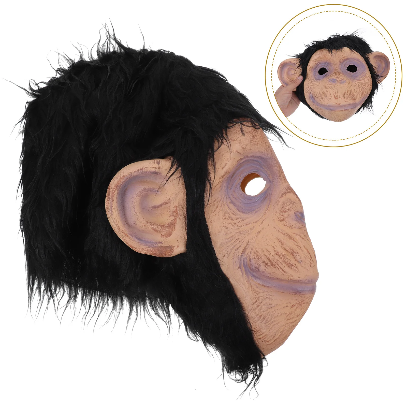 

Gorilla Mask Head Costume for Halloween Party Cosplay Animal Design Lightweight Comfortable Scary Funny Decorative Accessory