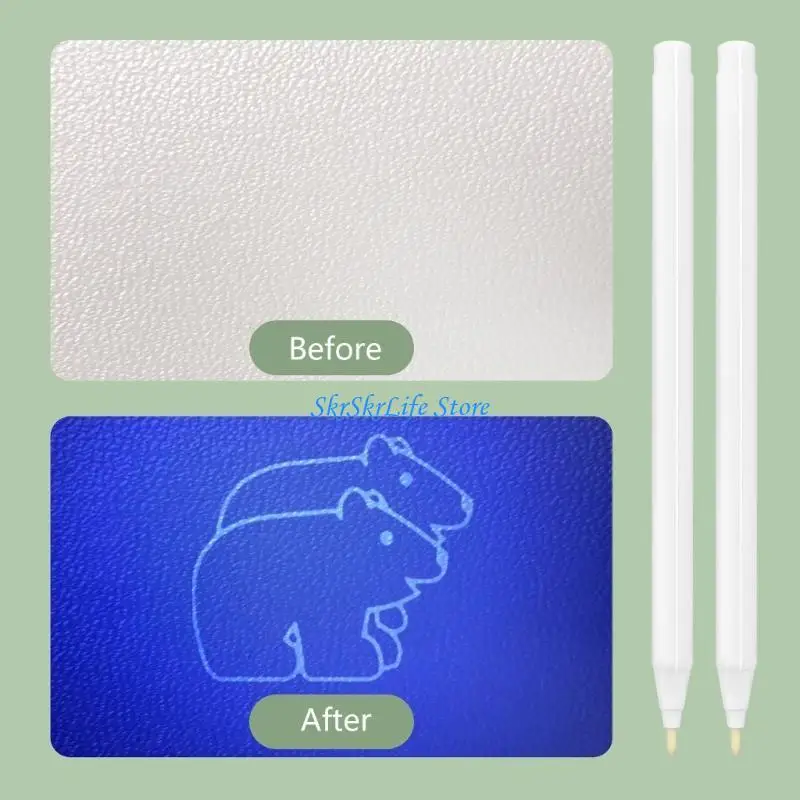 E65E 2 Pcs 사라지는 잉크 펜 UV 펜 매니아 제작을위한 보이지 않는 잉크 펜