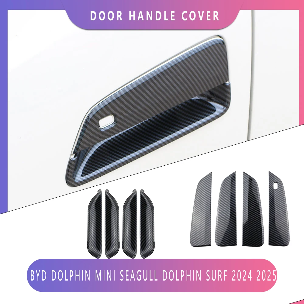 

8pcs LHD Car Outside Exterior Door Handle Cover Trim Protective Cover for BYD Dolphin Mini/BYD Seagull 2024-25