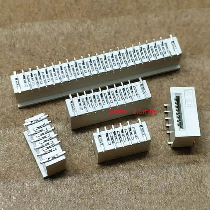 0.5mm FPC/FFC Connector LCD Flexible Flat Cable Socket Double Row SMD Vertical Type 4 6 8 10 12 14 18 20 22 24 26 30 Pin