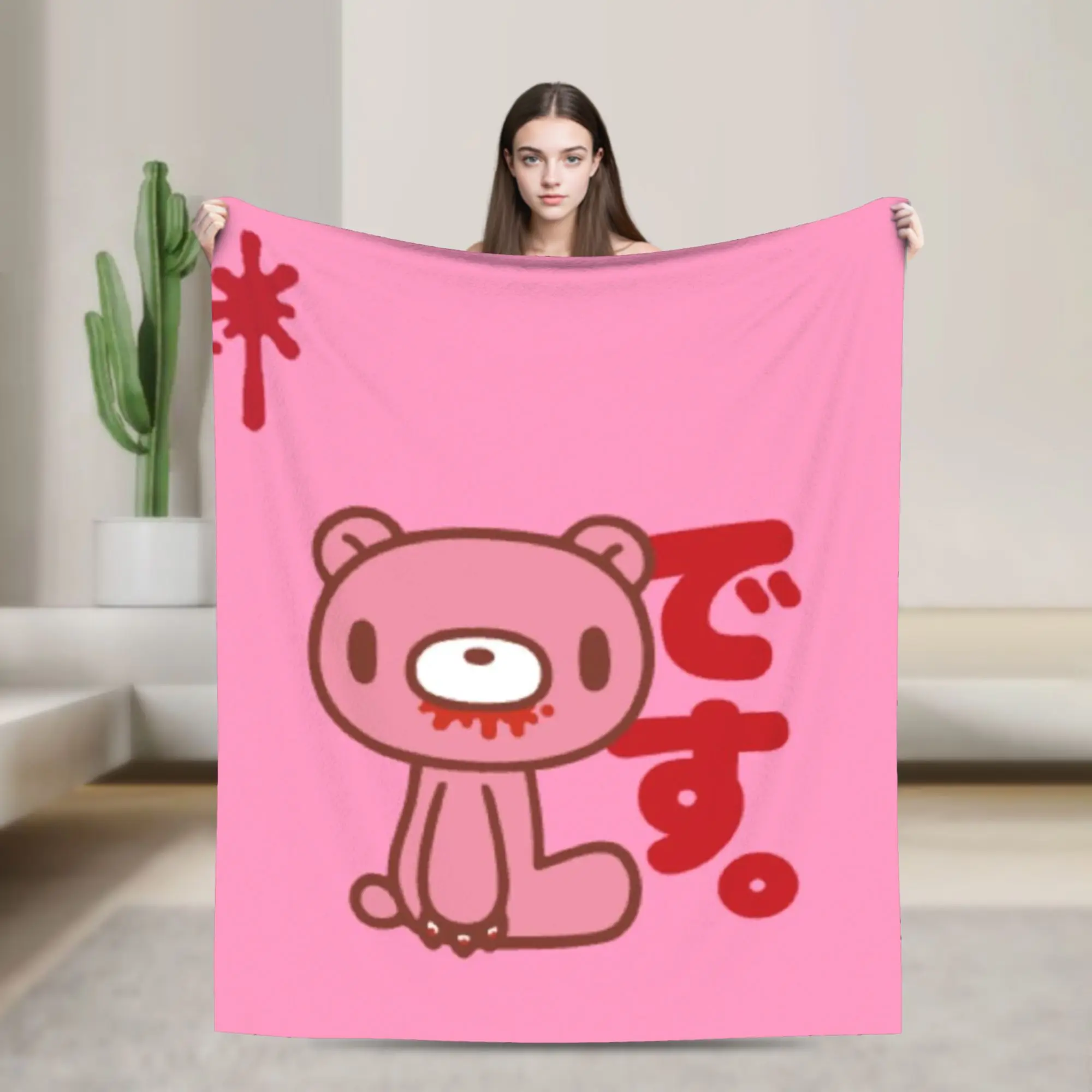 

Gloomy Bear Plush Blankets Students Flannel Bedding Throws For Couch Chair Sofa Bed Warm Customized Quality Bedspread Present