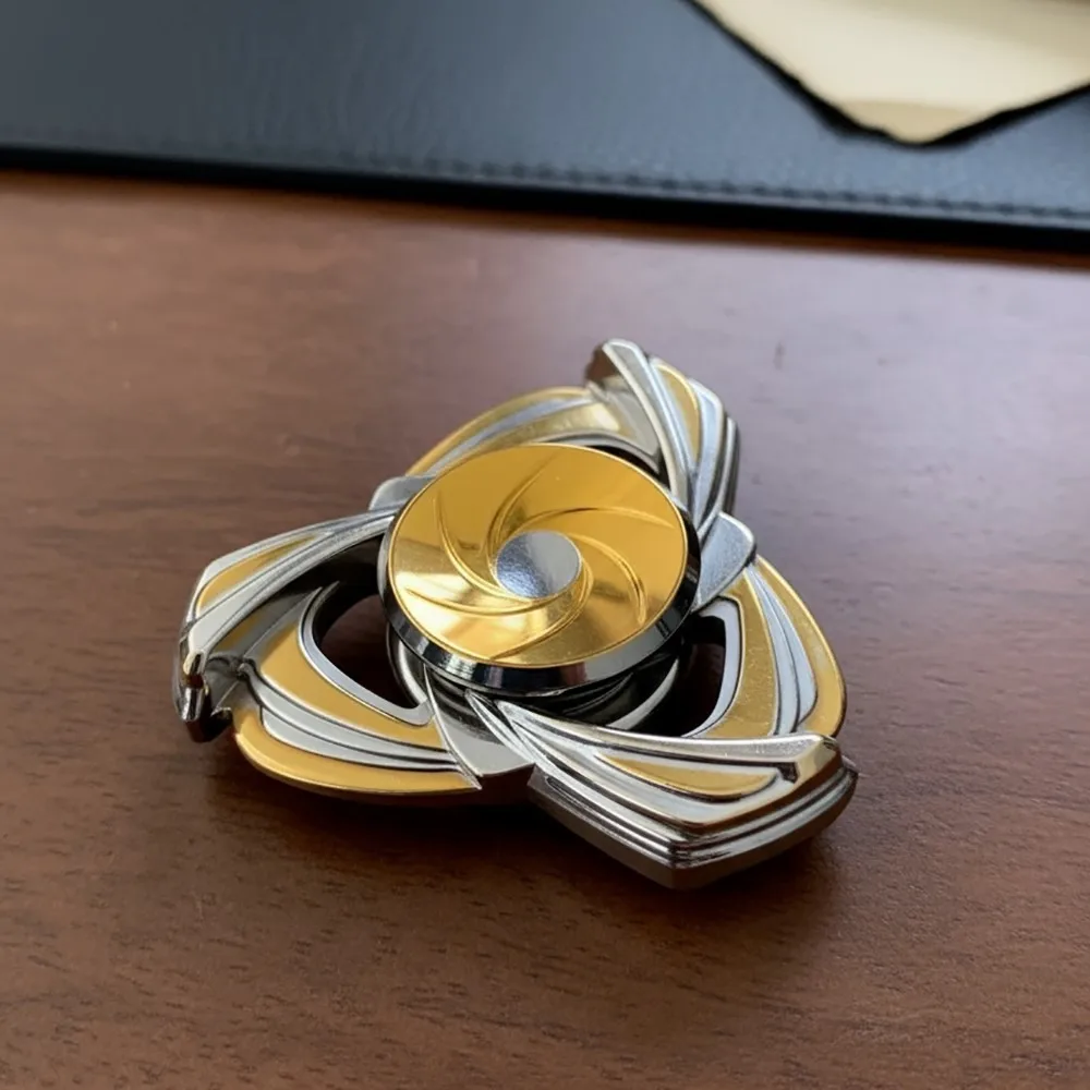 Ele EDC Meranti Fidget Spinner Metal Fidget Toy Original Designs Three-Bladed Fidget Spinner Anxiety Relief Gadgets