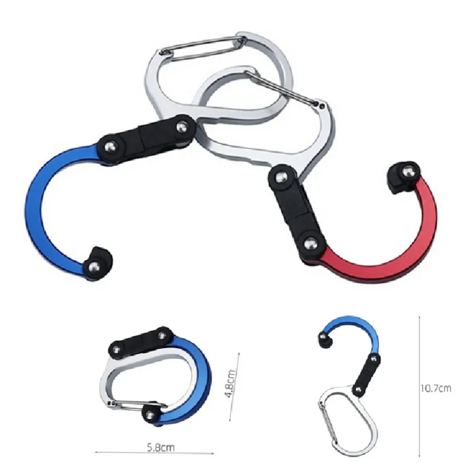 

Carabiner Hybrid Gear Clip Carabiner Rotating Hook Strong Clips Camping Hiking Travel Backpack Mountain Climbing Outdoor Gadget