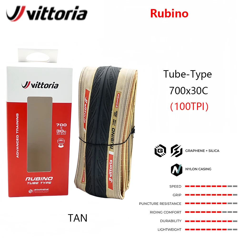 Vittoria Rubino Rennradreifen Schlauchlos 700x28C/30C Pannensicherer Faltbarer Fahrradreifen – Detail 9
