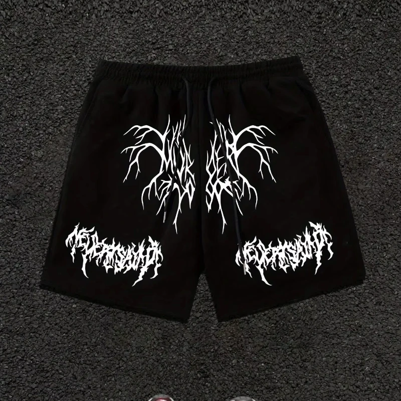 

Модные, освежающие, дышащие, мужские летние повседневные свободные шорты с узором в виде молний.