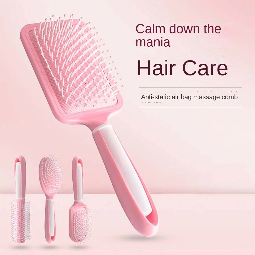 

Anti Static Air Bag Hair Comb Hairdressing Hair Styling Tool Scalp Massage Hair Brush Portable Pink Massage Comb Hair Salon