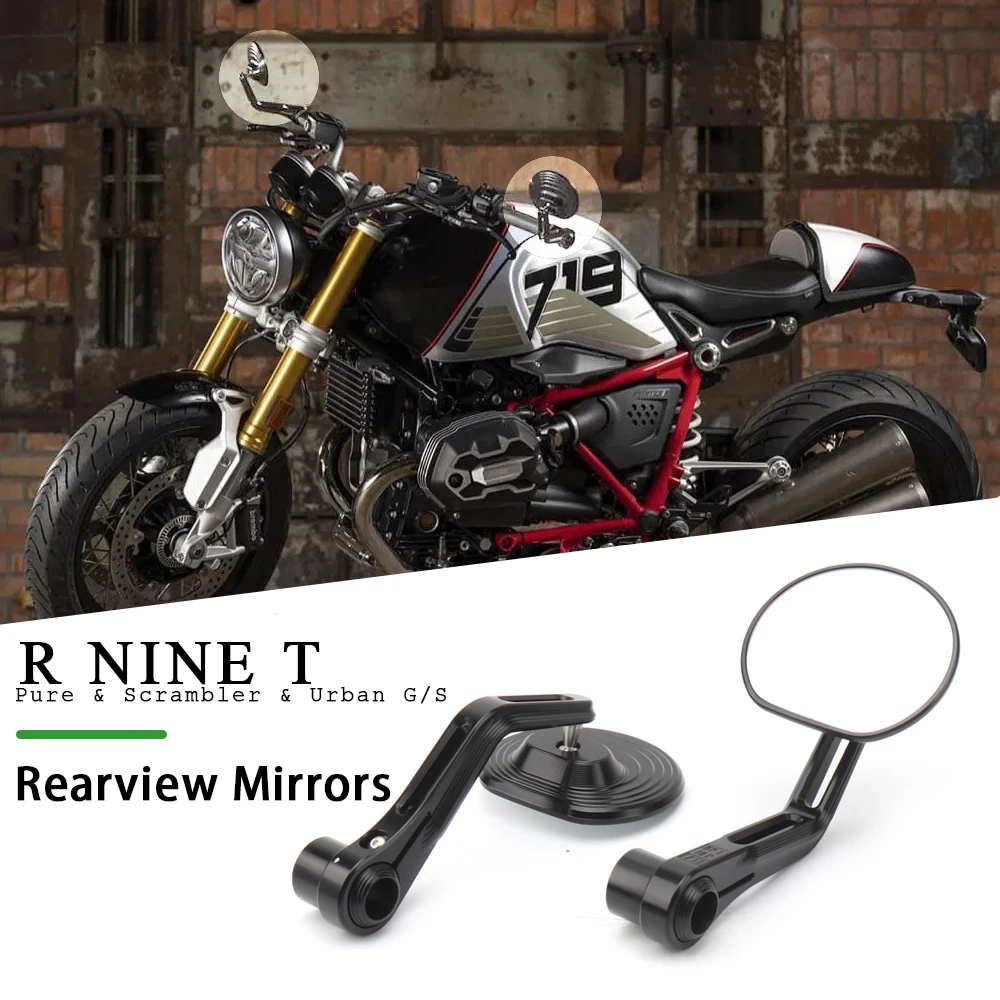 For BMW R9T RNINET Pure R NINE T Scrambler RnineT Urban G/S 2020-2023 New Motorcycle Round Handlebar Bar End Rear View Mirrors