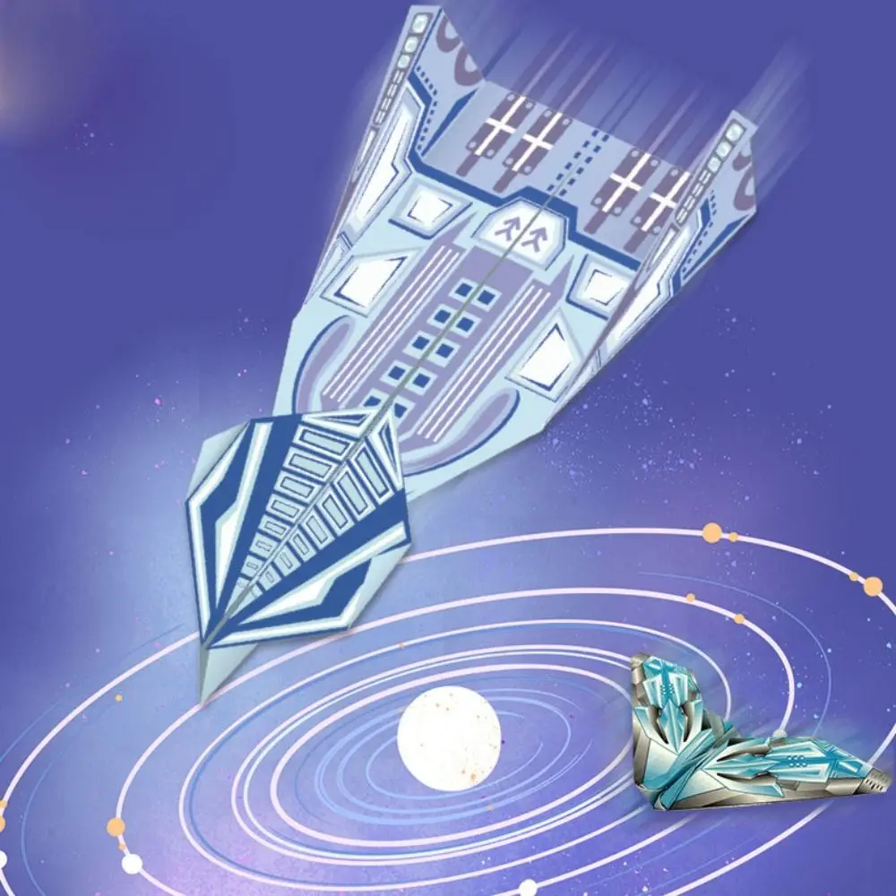 Set di carta colorata fatta a mano in carta Apprendimento artistico Set di origami per aeroplano Montessori Giocattolo per aereo di carta versatile pieghevole 3D