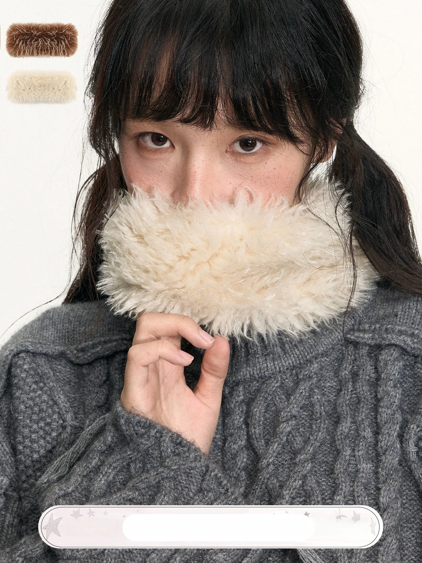 環境に優しいフェイクファースカーフヘッドバンド兼用装飾アクセサリー女性用多用途冬のおしゃれな新モデル
