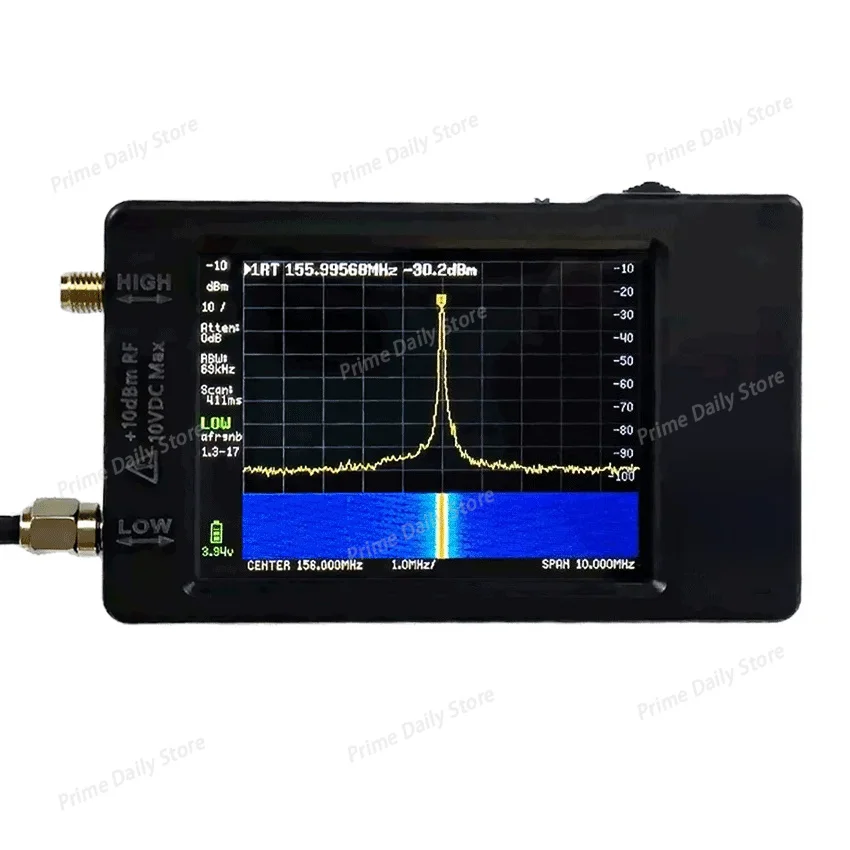 100KHz-960MHz Hand‑Held RF Spectrum Analyzer, 2.8 Inch Touch Screen Portable Frequency Measuring Instrument