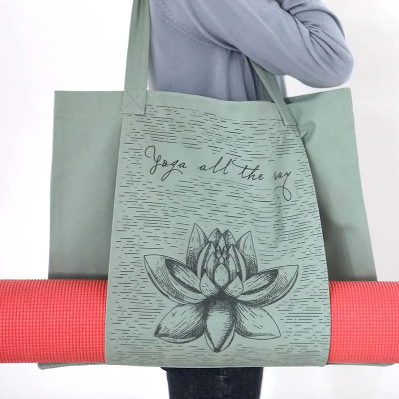 Bolsa de lona duradera de algodón para yoga