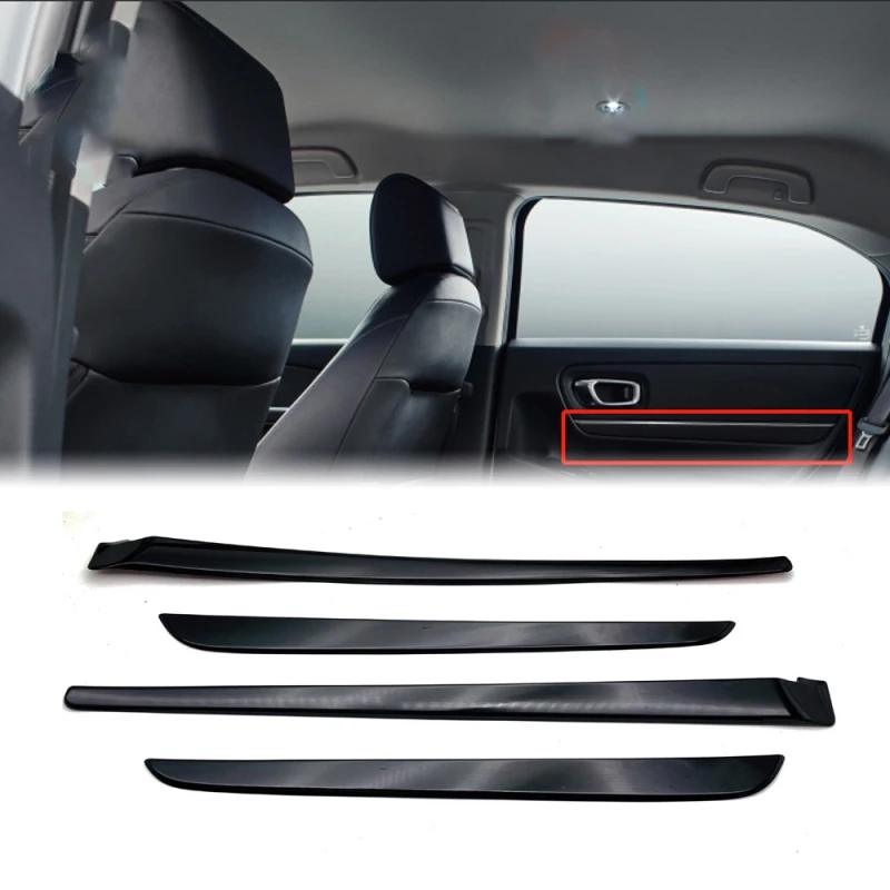 

For Honda Hrv Hr-V Vezel 2021 2022 ABS inner Front and rear door panel strip trim Interior Car Accessories 4pcs