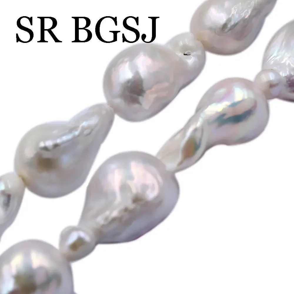 12x18mm Large Reborn White Baroque Natural Freshwater Pearl Jewelry Accessories DIY Spacer Loose Big Beads 15