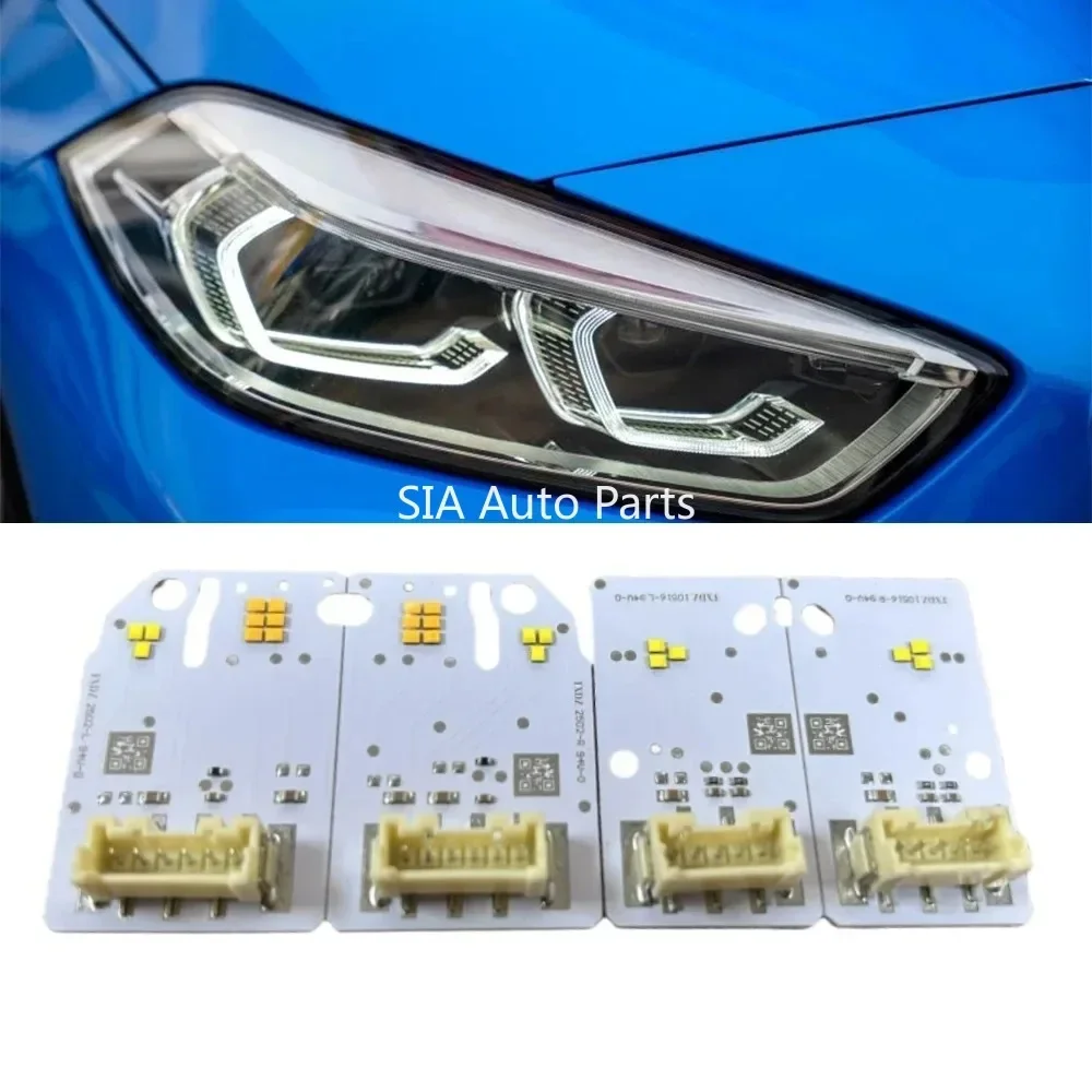 NEW For 2019 - 2023 BMW 1 2 Series F40 F44 White Angel Eyes DRL Turn Signal Boards LED Headllight Daytime Running Light Replace