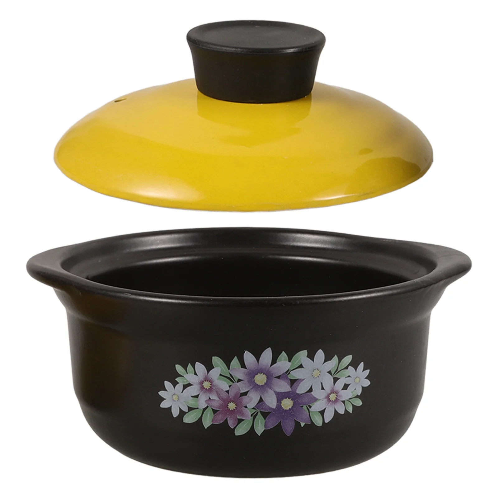 

Глиняная кастрюля с антипригарным покрытием, бытовая кастрюля с двойной ручкой, глиняная кастрюля, кухонная утварь, бытовая кастрюля, принадлежности для домашнего приготовления пищи