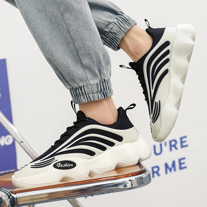 Sepatu Lari Pria Sepatu Jogging Sol Lembut Jalan Luar Ruangan Datar Bersirkulasi Jaring Sepatu Tenis Mewah Asli 2025 untuk Sneaker Pria