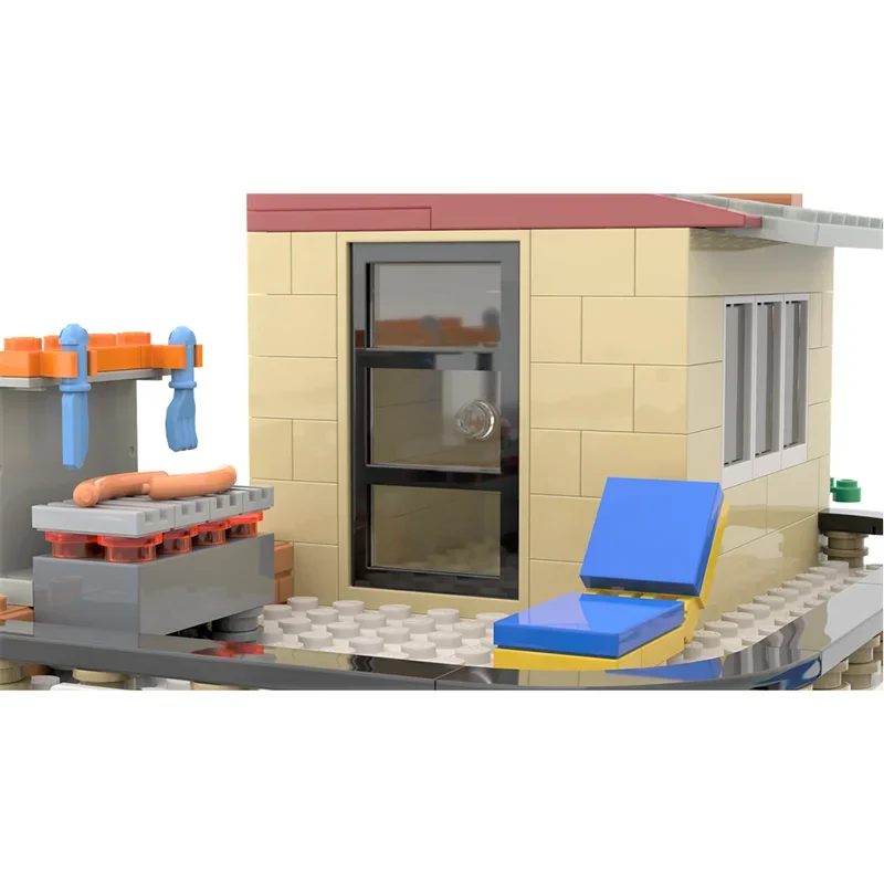 Stadt Street View Modell Moc Gebäude Ziegel See Haus Modell Technologie Blöcke Geschenke Weihnachten Spielzeug DIY Sets Montage Urlaub