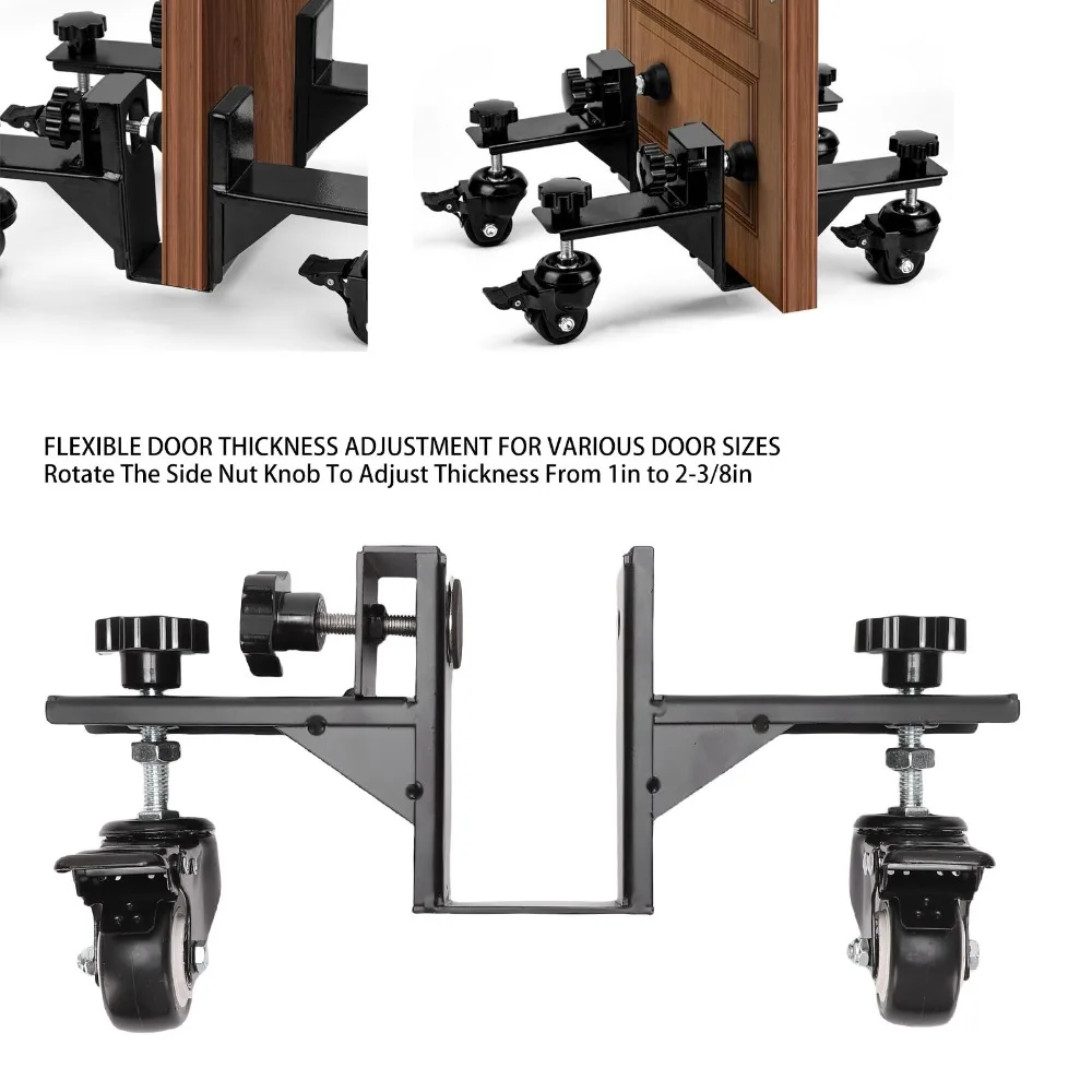 Stable Steel Panel Moving Cart Thickened Adjustable Door Installation Dolly Door Lifter Tool Workshop