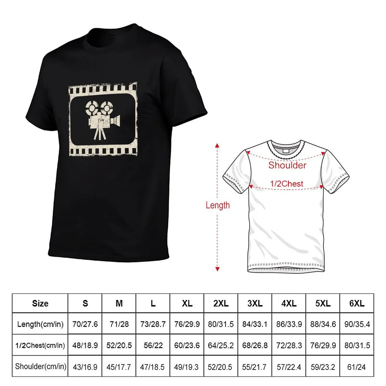 Retro Film Camera | Director Filmmaker Design T-Shirt basketball graphic tees street wear t shirts for men