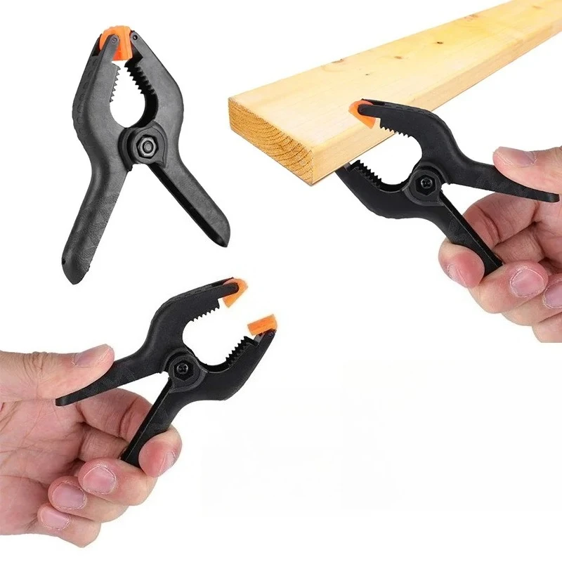 YUANJ Spring Clamps DIY Plastic Nylon Clamp For Woodworking Tools Spring A-clip Photo Studio Background A Wood Clips