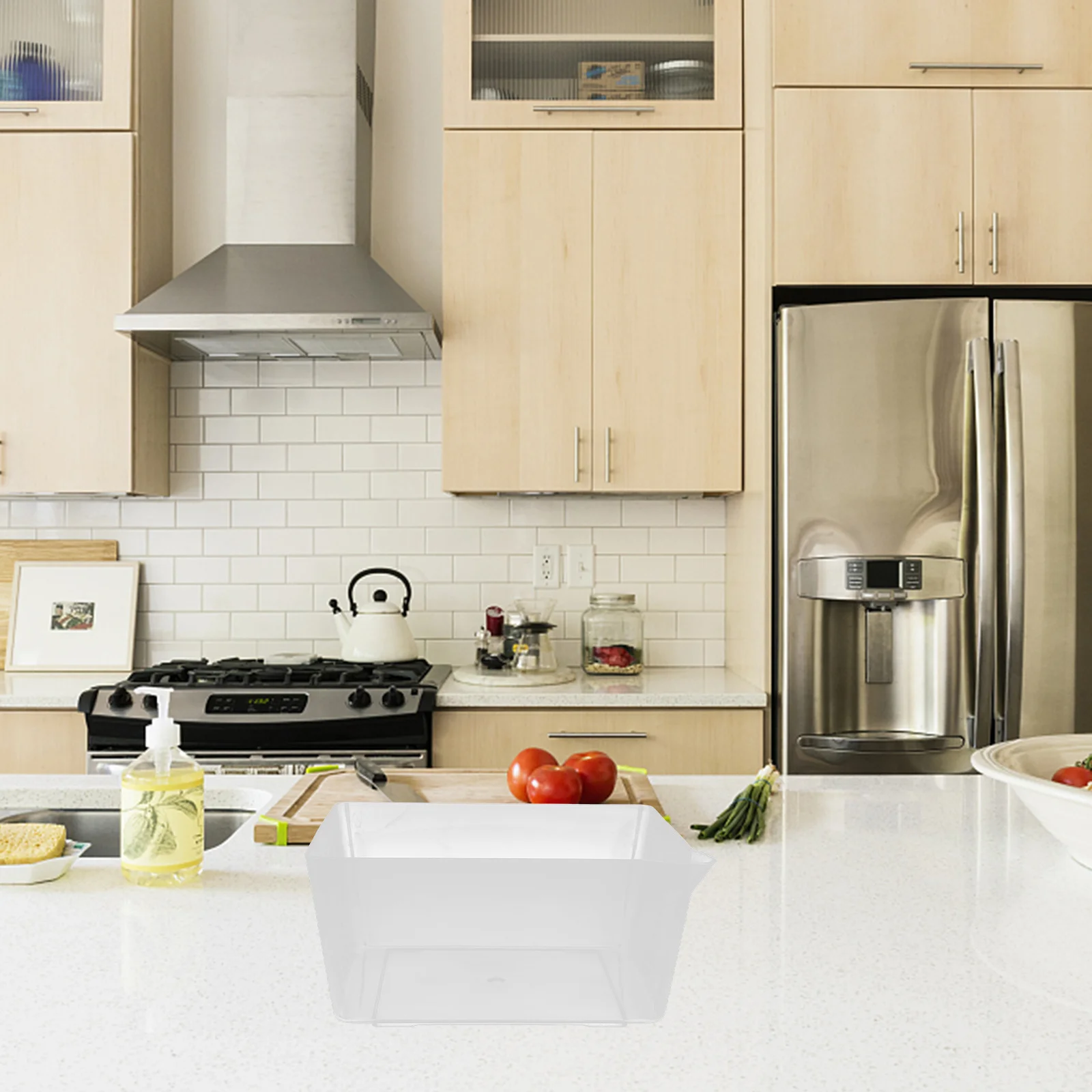 2Pcs Transparent Acryl Wiegen Tablett Skala Tablett Rack Lebensmittel Wiegen Küche Elektronische Waage Acryl Tabletts Lagerung Tabletts