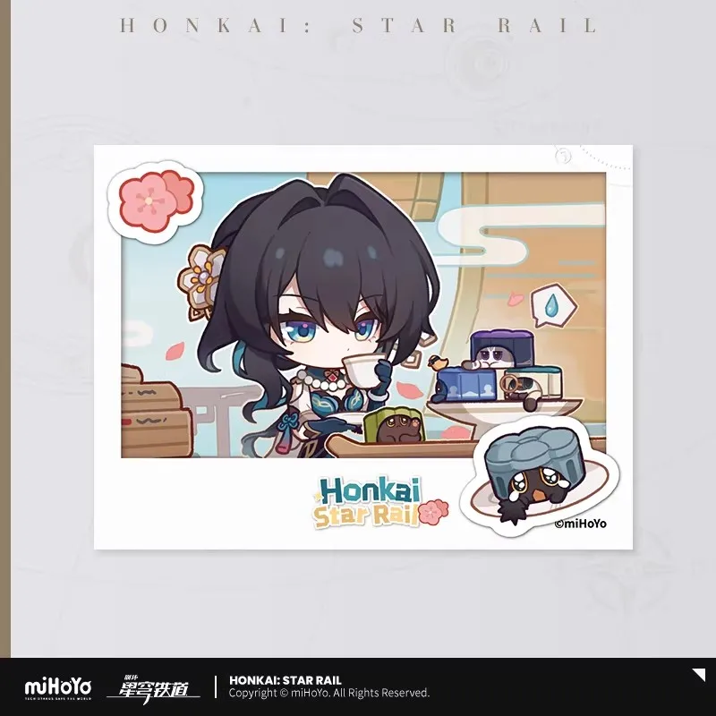 [Genuine] miHoYo Game Honkai Star Rail Pom-Pom Photobook Series Lmitation Polaroid Anime Ornament Cartoon Prop Cosplay Xmas Gift 4