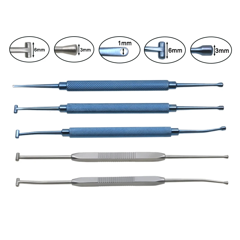 

GREATLH Double-ended Titanium Stainless Scleral Depressor with Pocket Clip Ophthalmic Instrument Autoclavable