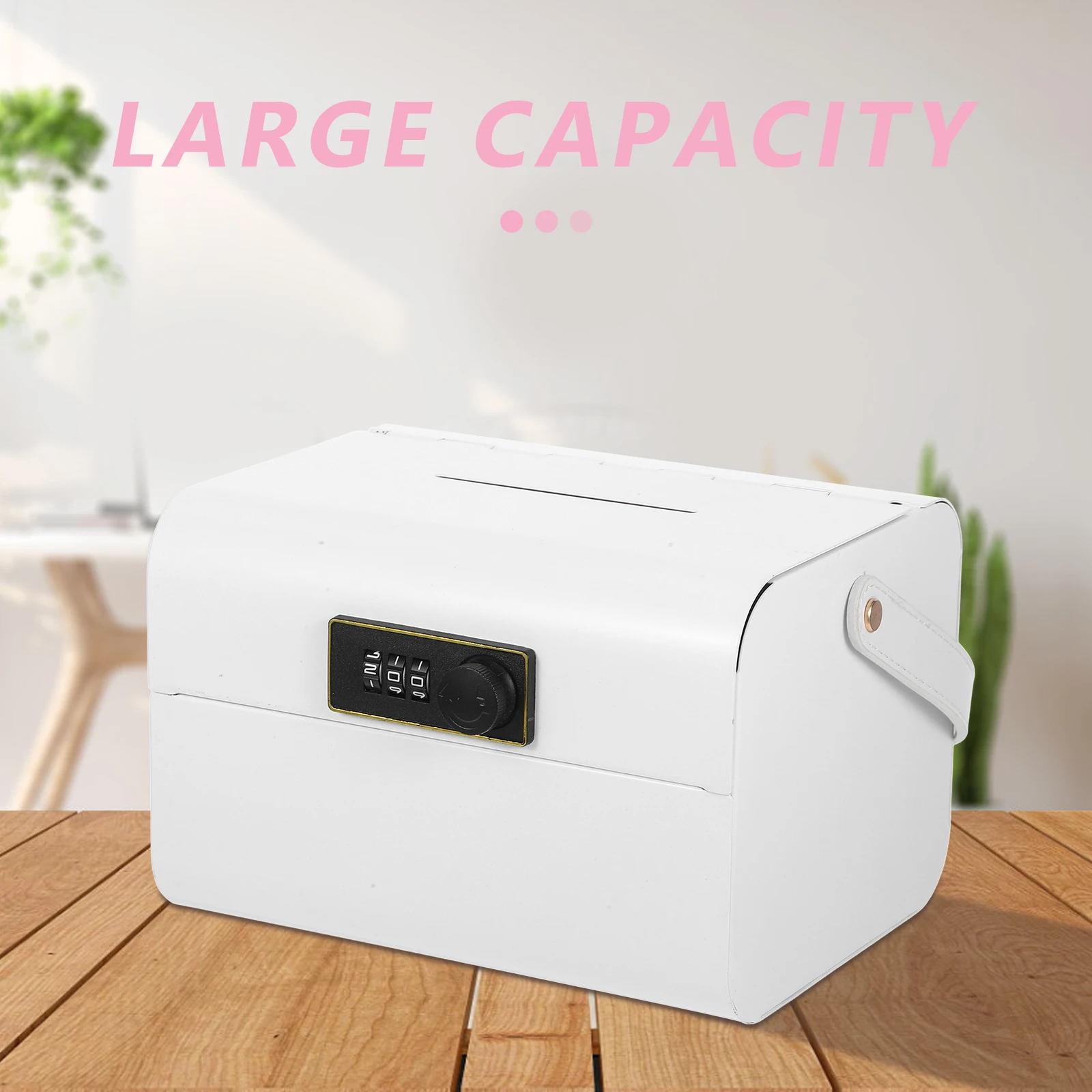 

Adorable Metal Savings Box Coin Bank Password Lock Iron Security Storage Large Capacity For Coins Bills